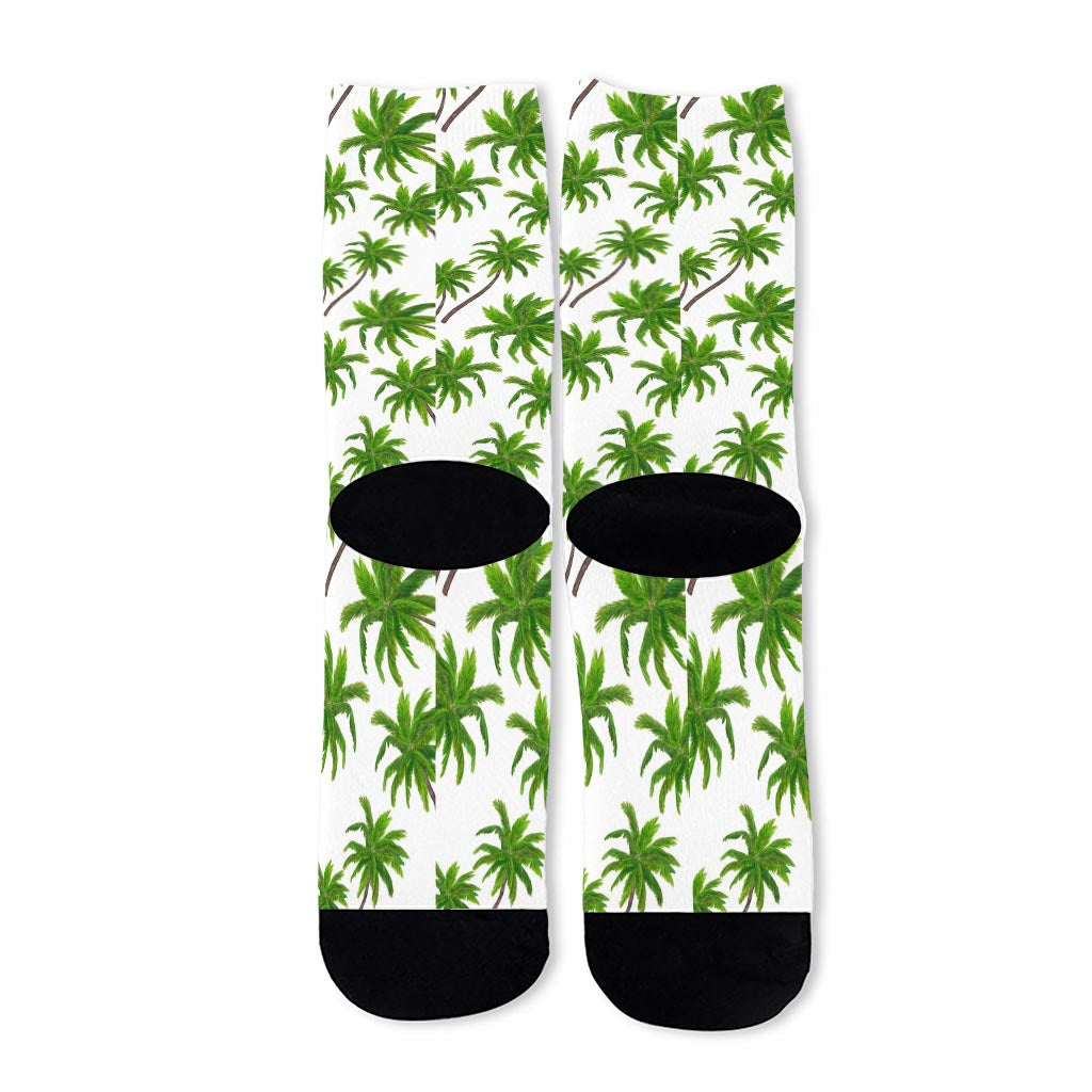 Palm Tree Pattern Print Long Socks