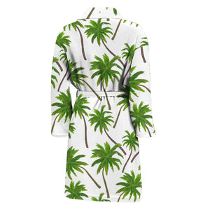 Palm Tree Pattern Print Men's Bathrobe