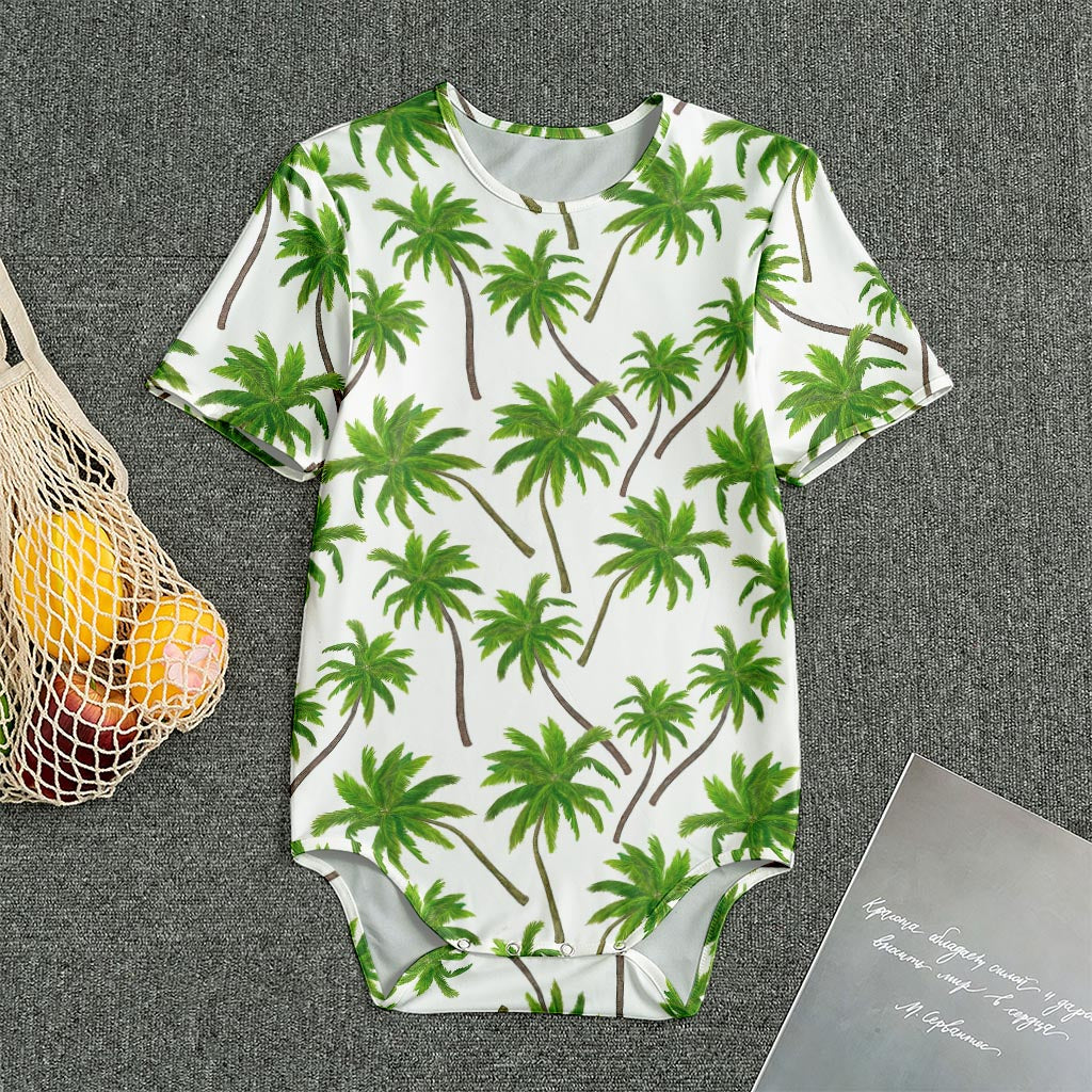 Palm Tree Pattern Print Men's Bodysuit