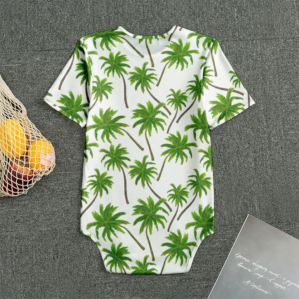 Palm Tree Pattern Print Men's Bodysuit