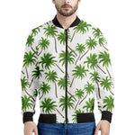 Palm Tree Pattern Print Men's Bomber Jacket