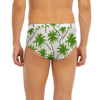 Palm Tree Pattern Print Men's Briefs