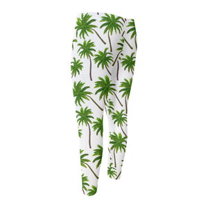 Palm Tree Pattern Print Men's Compression Pants