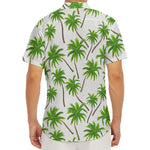 Palm Tree Pattern Print Men's Deep V-Neck Shirt