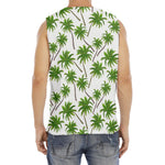Palm Tree Pattern Print Men's Fitness Tank Top