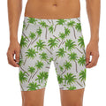 Palm Tree Pattern Print Men's Long Boxer Briefs