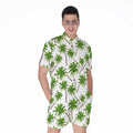 Palm Tree Pattern Print Men's Romper