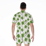 Palm Tree Pattern Print Men's Rompers