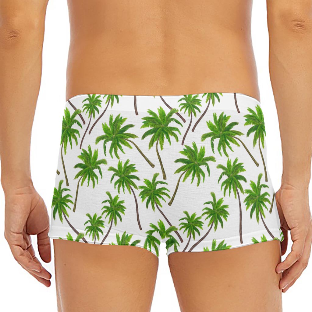 Palm Tree Pattern Print Men's Short Boxer Briefs
