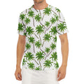 Palm Tree Pattern Print Men's Short Sleeve Rash Guard