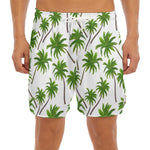 Palm Tree Pattern Print Men's Split Running Shorts