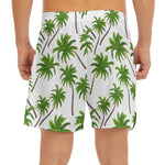 Palm Tree Pattern Print Men's Split Running Shorts