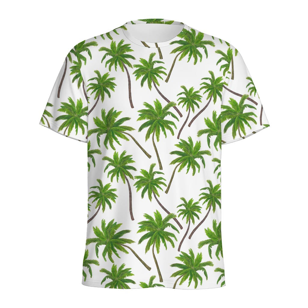 Palm Tree Pattern Print Men's Sports T-Shirt