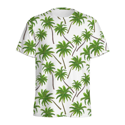 Palm Tree Pattern Print Men's Sports T-Shirt