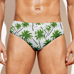 Palm Tree Pattern Print Men's Swim Briefs