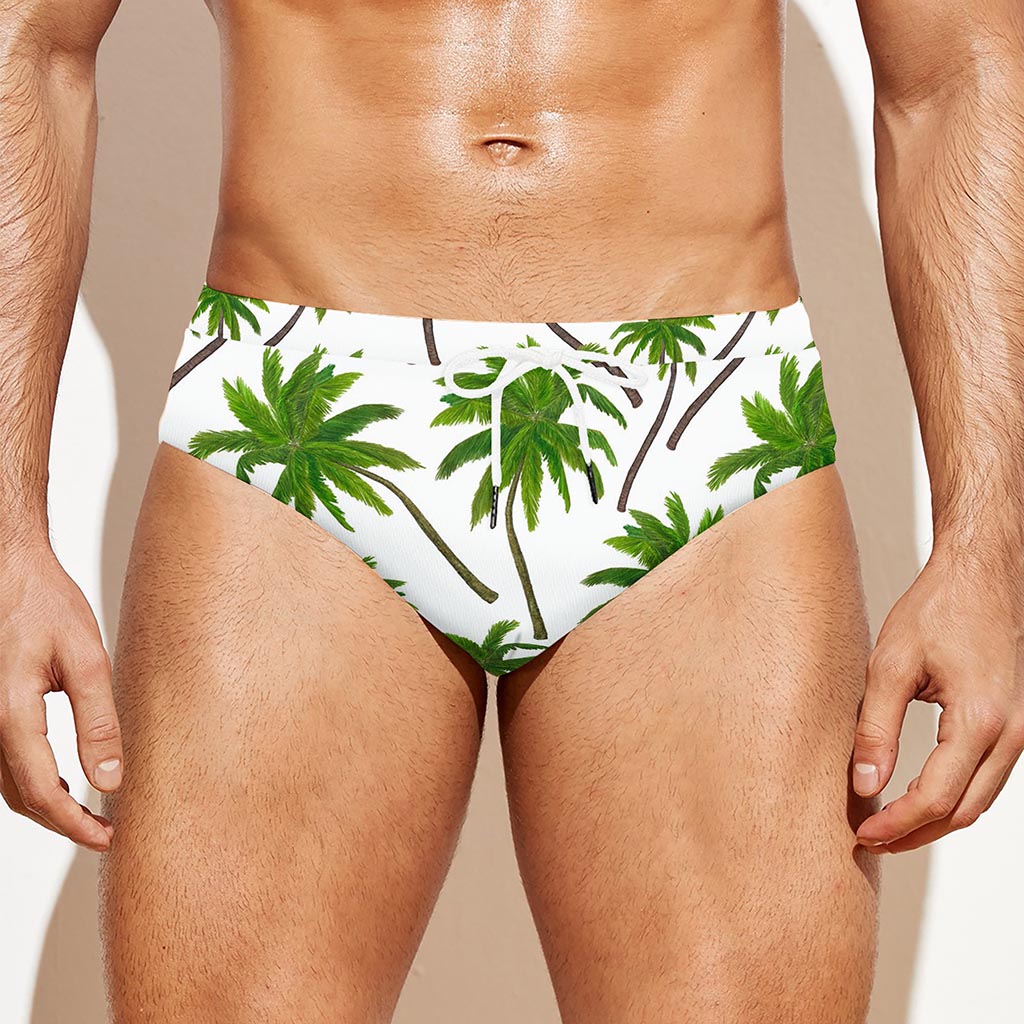 Palm Tree Pattern Print Men's Swim Briefs