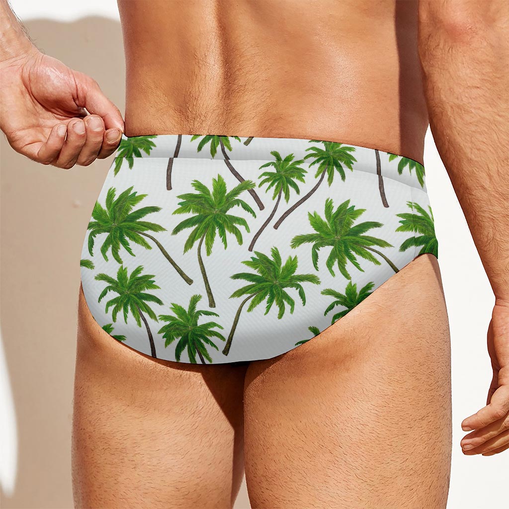 Palm Tree Pattern Print Men's Swim Briefs