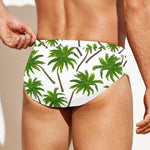 Palm Tree Pattern Print Men's Swim Briefs