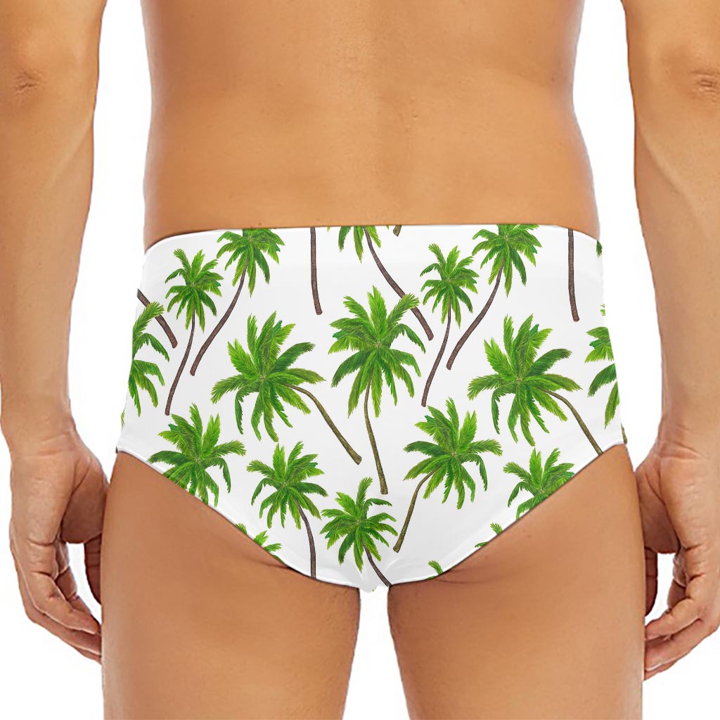 Palm Tree Pattern Print Men's Triangle Swim Briefs