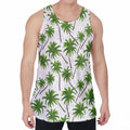 Palm Tree Pattern Print Men's Velvet Tank Top