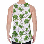 Palm Tree Pattern Print Men's Velvet Tank Top