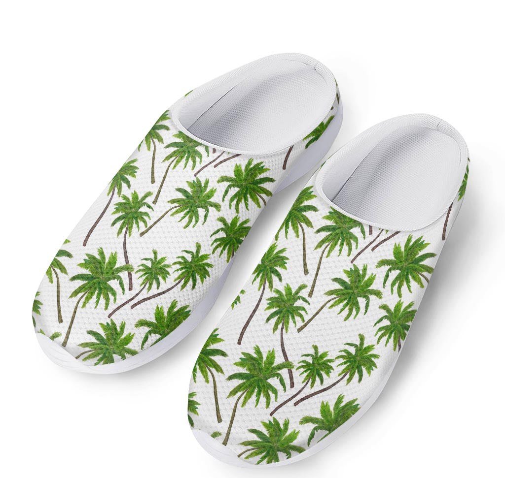 Palm Tree Pattern Print Mesh Casual Shoes