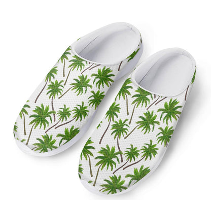 Palm Tree Pattern Print Mesh Casual Shoes
