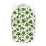 Palm Tree Pattern Print Mesh Laundry Hamper