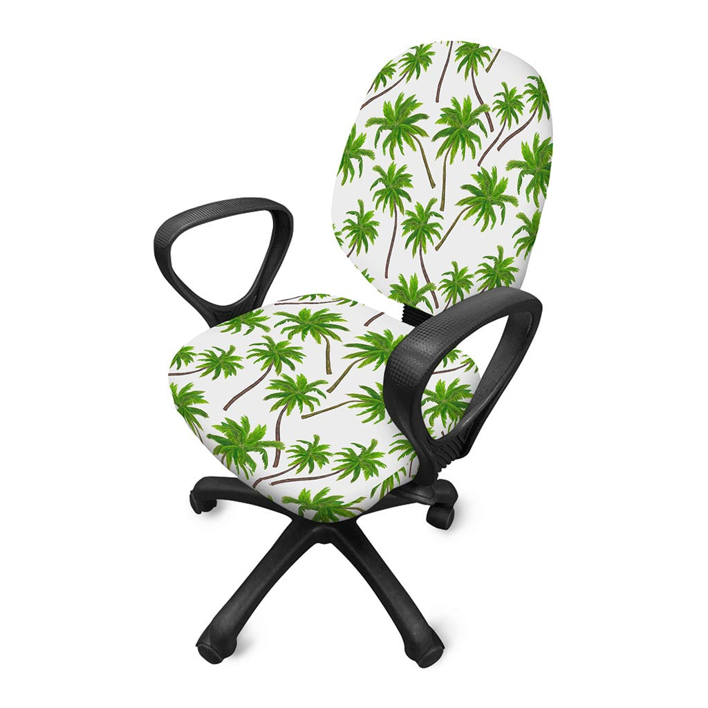 Palm Tree Pattern Print Office Chair Cover