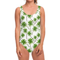 Palm Tree Pattern Print One Piece Swimsuit