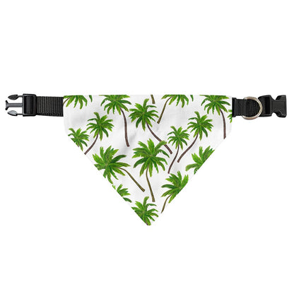 Palm Tree Pattern Print Over The Collar Dog Bandana