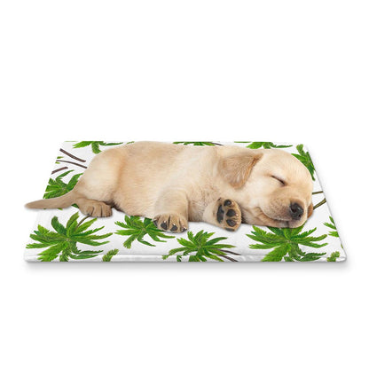 Palm Tree Pattern Print Pet Cooling Mat Cover