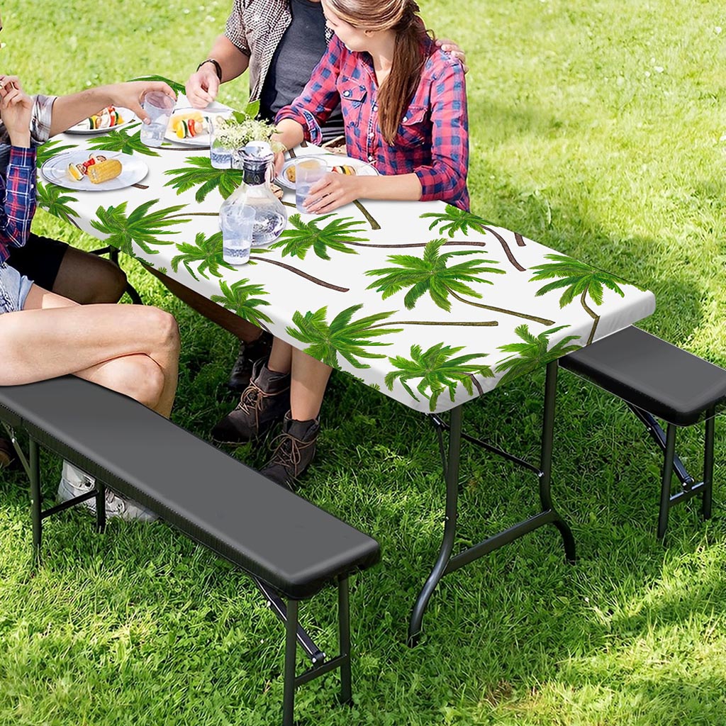 Palm Tree Pattern Print Picnic Table Cover