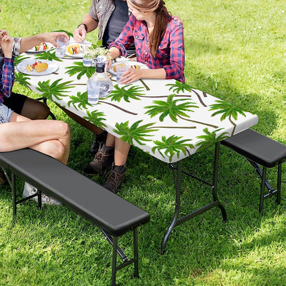Palm Tree Pattern Print Picnic Table Cover