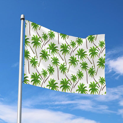 Palm Tree Pattern Print Polyester Flag