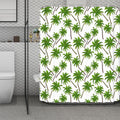 Palm Tree Pattern Print Polyester Shower Curtain