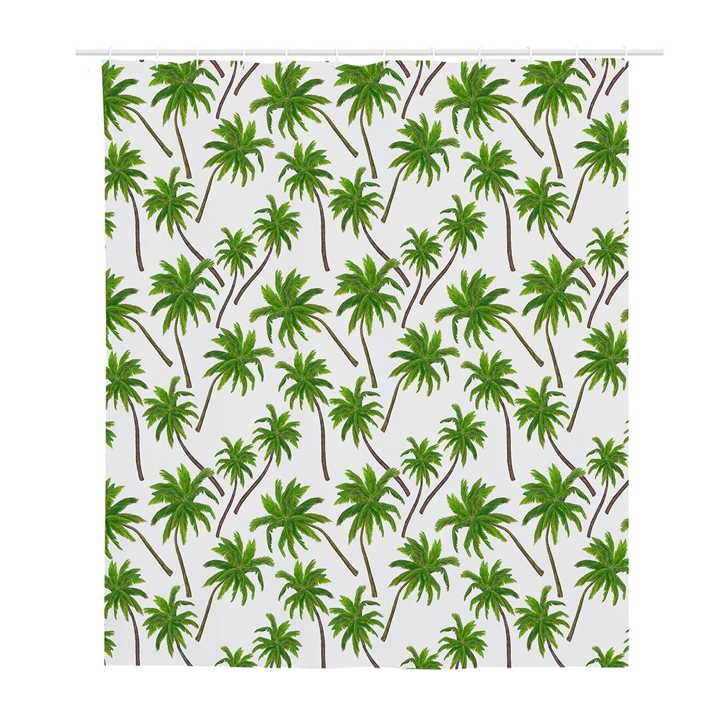 Palm Tree Pattern Print Polyester Shower Curtain