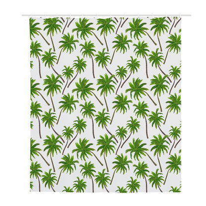 Palm Tree Pattern Print Polyester Shower Curtain