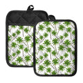 Palm Tree Pattern Print Pot Holders With Pocket