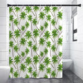 Palm Tree Pattern Print Premium Shower Curtain
