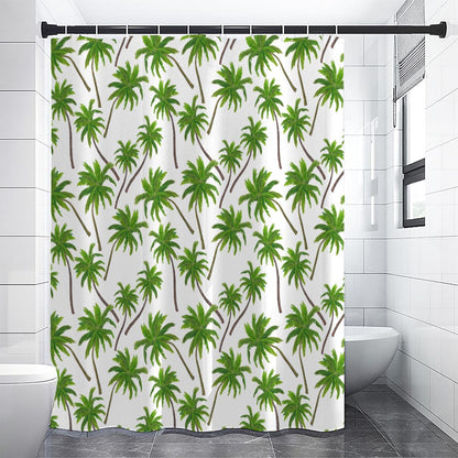 Palm Tree Pattern Print Premium Shower Curtain