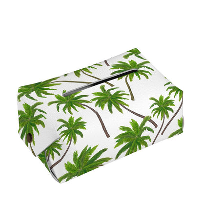Palm Tree Pattern Print Rectangle Tissue Box Cover