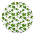 Palm Tree Pattern Print Round Blanket