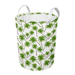 Palm Tree Pattern Print Round Laundry Basket