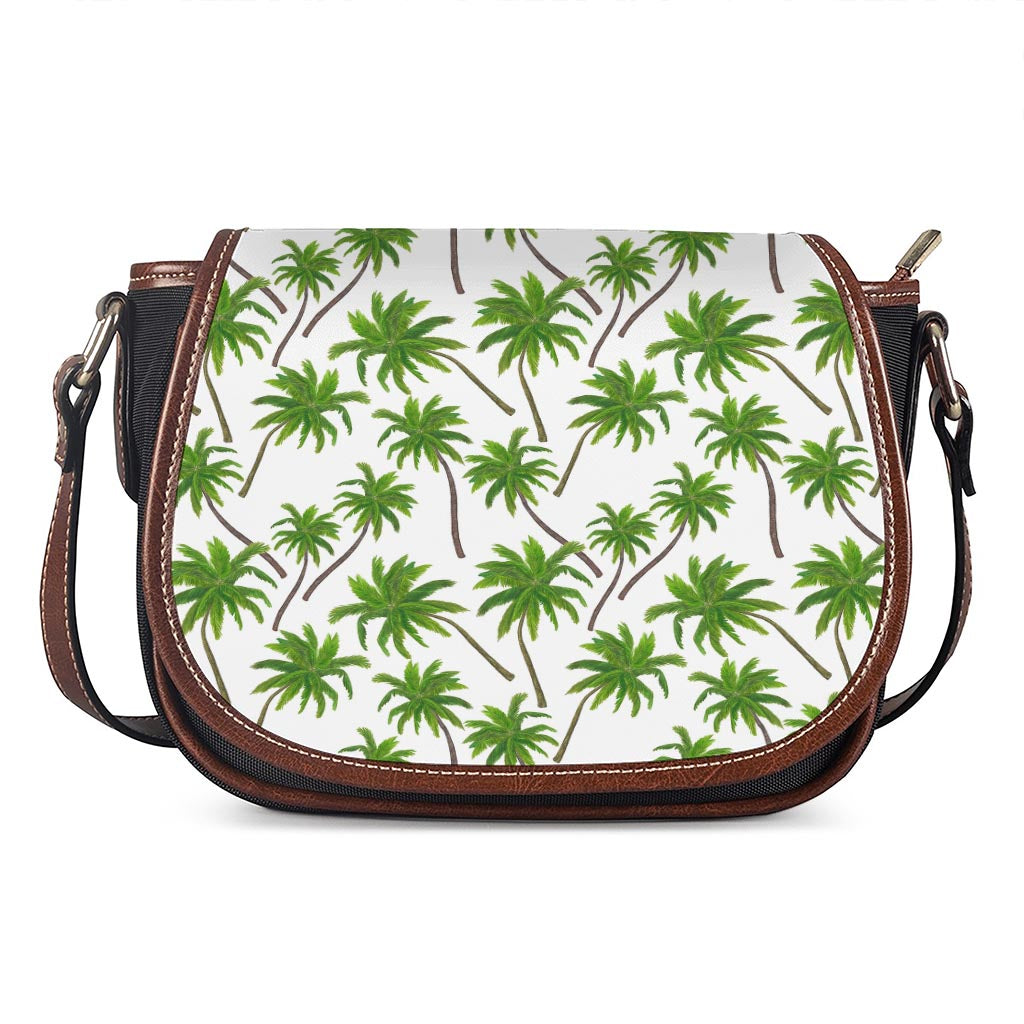 Palm Tree Pattern Print Saddle Bag