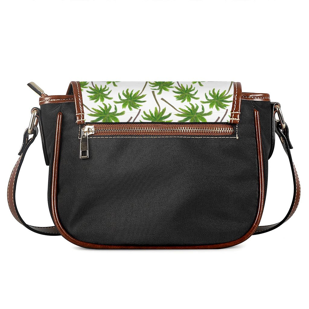 Palm Tree Pattern Print Saddle Bag