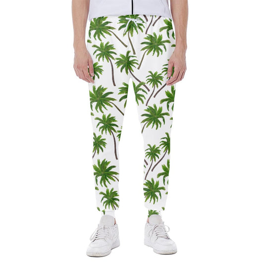 Palm Tree Pattern Print Scuba Joggers