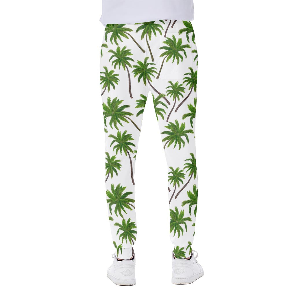 Palm Tree Pattern Print Scuba Joggers