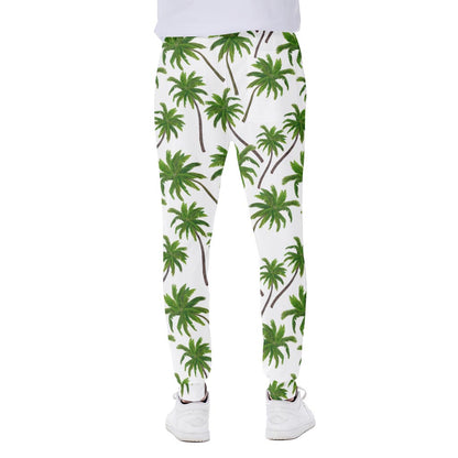 Palm Tree Pattern Print Scuba Joggers