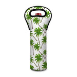 Palm Tree Pattern Print Single Neoprene Wine Tote